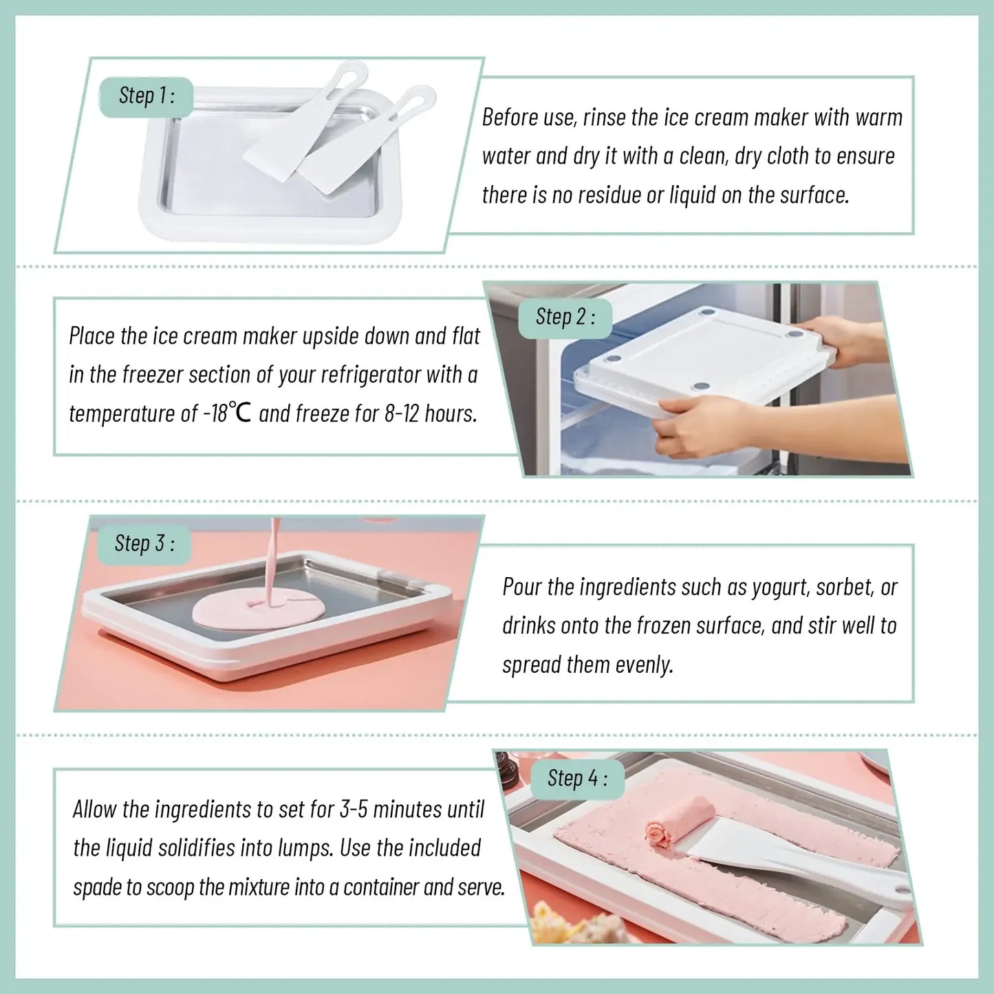 SweetRoll Station™ – At-Home Rolled Ice Cream Kit